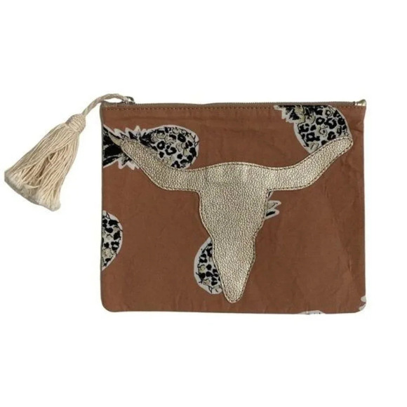 Boho Upcycled Clutch Bag - Picture 1 of 4